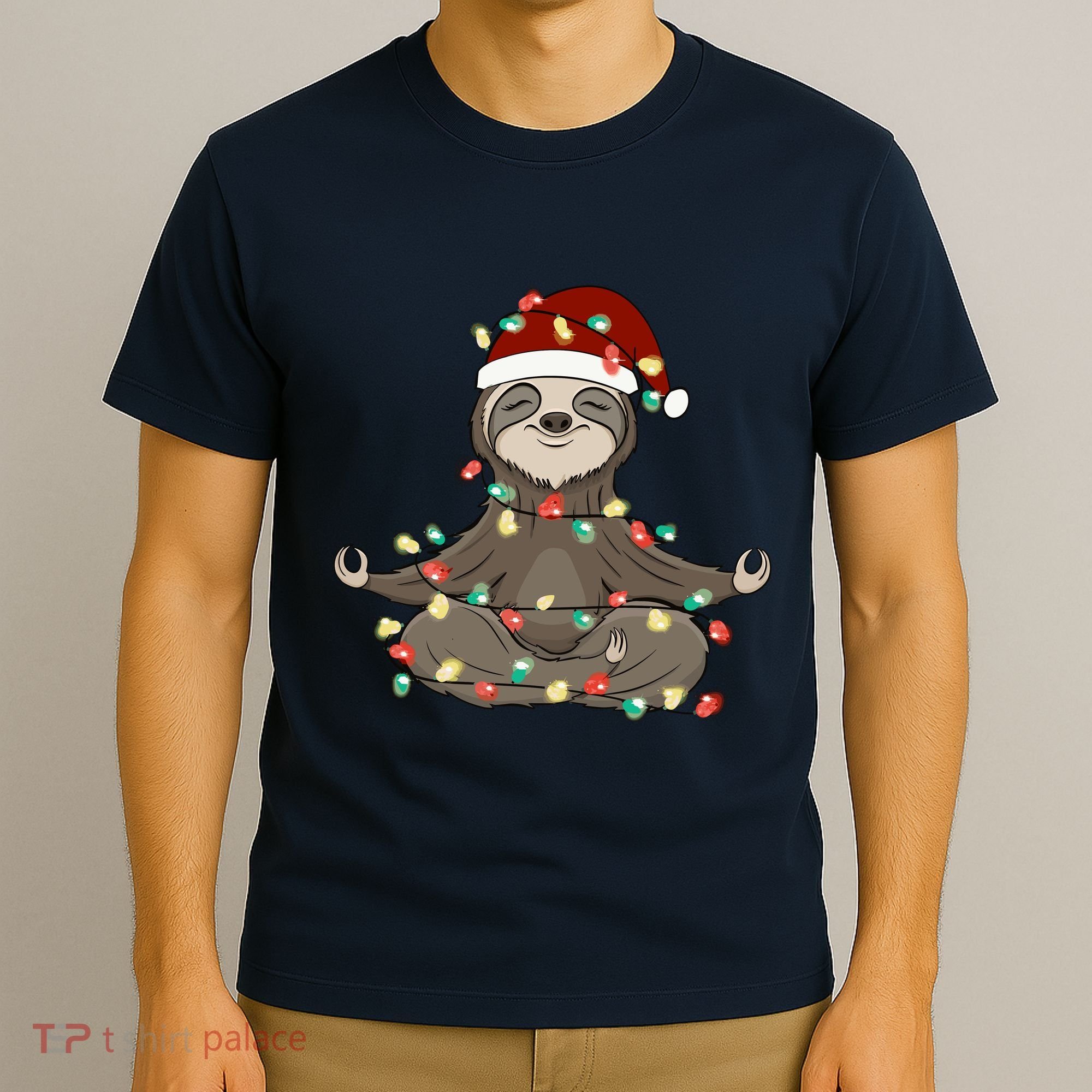 Sloth Christmas Tree Funny Yoga Sloth T-Shirt