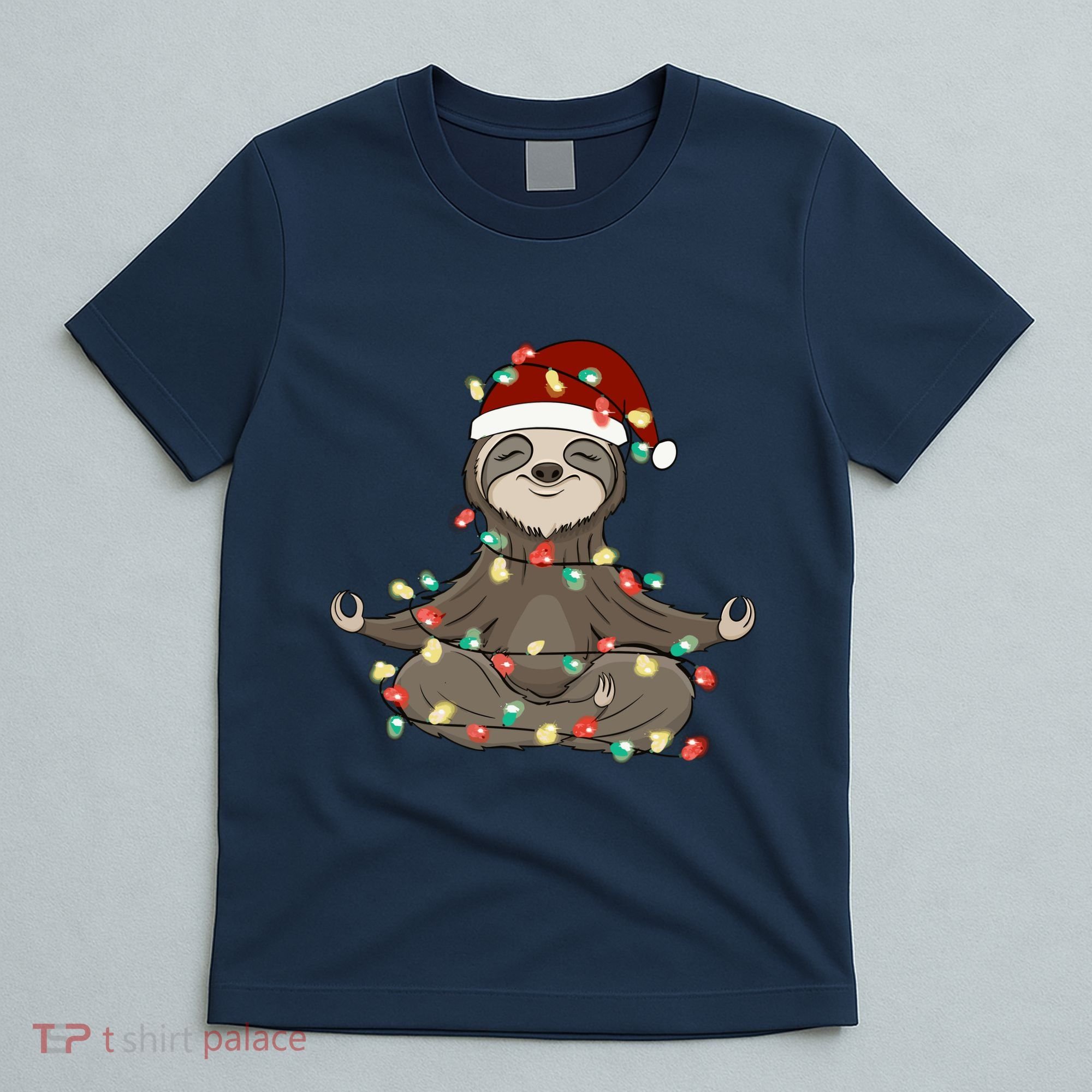 Sloth Christmas Tree Funny Yoga Sloth T-Shirt