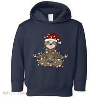 Sloth Christmas Tree Funny Yoga Sloth Toddler Hoodie thumb 0