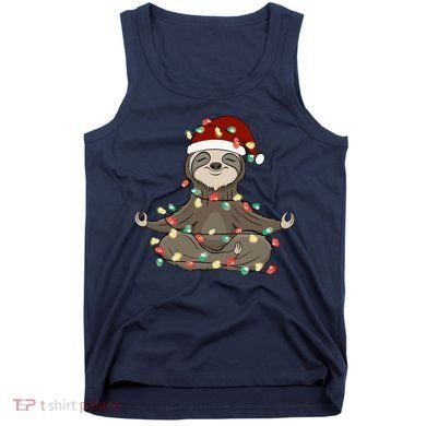 Sloth Christmas Tree Funny Yoga Sloth Tank Top