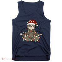 Sloth Christmas Tree Funny Yoga Sloth Tank Top thumb 0