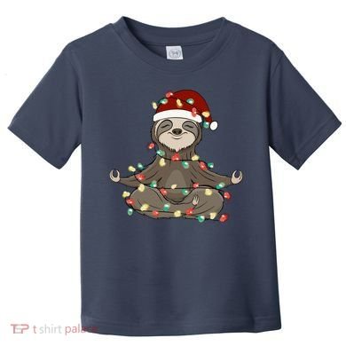 Sloth Christmas Tree Funny Yoga Sloth Toddler T-Shirt