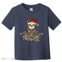 Sloth Christmas Tree Funny Yoga Sloth Toddler T-Shirt thumb 0