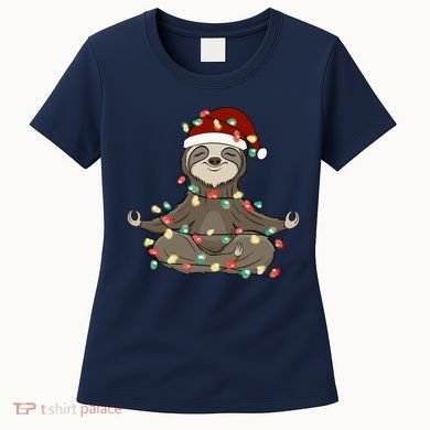 Sloth Christmas Tree Funny Yoga Sloth Women's T-Shirt