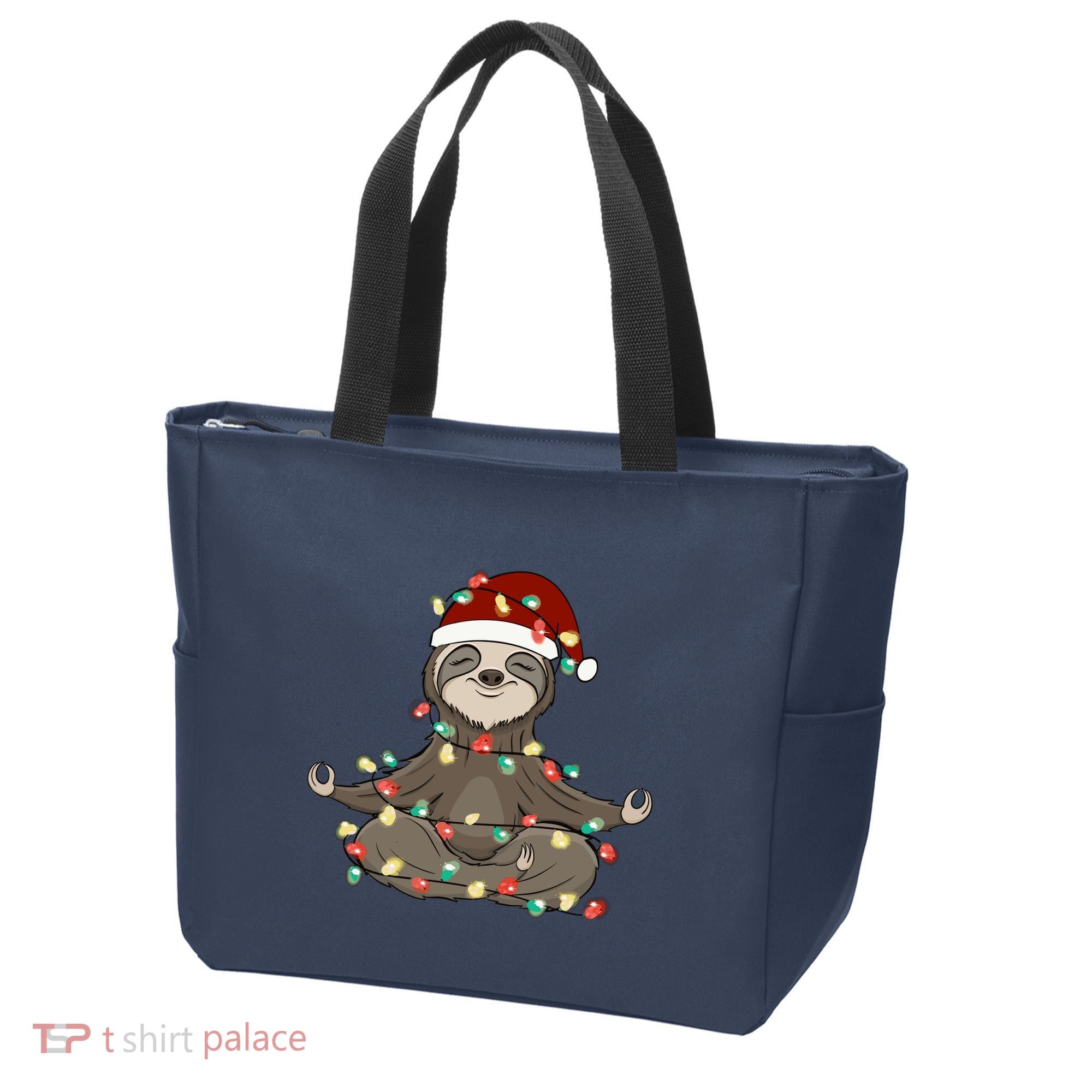 Sloth Christmas Tree Funny Yoga Sloth Tote Bag