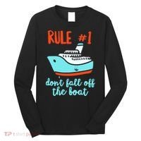 Summer Cruising Trip Funny Don't Fall Off The Boat Long Sleeve Shirt thumb 0