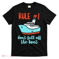 Summer Cruising Trip Funny Don't Fall Off The Boat T-Shirt thumb 0