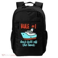Summer Cruising Trip Funny Don't Fall Off The Boat Backpack thumb 0