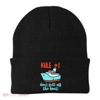Summer Cruising Trip Funny Don't Fall Off The Boat Beanie thumb 0