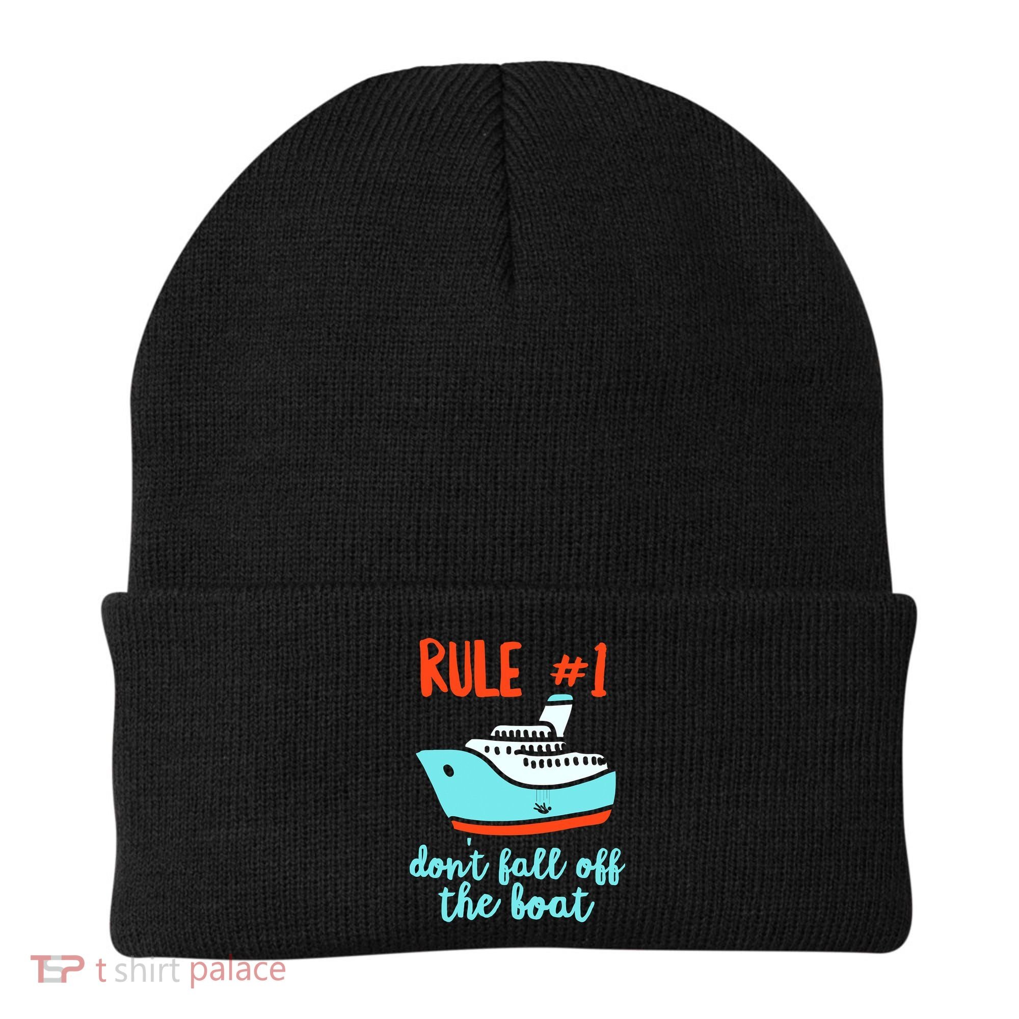 Summer Cruising Trip Funny Don't Fall Off The Boat Beanie