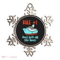 Summer Cruising Trip Funny Don't Fall Off The Boat Ornament thumb 0