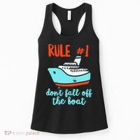 Summer Cruising Trip Funny Don't Fall Off The Boat Women's Tank Top thumb 0