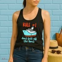 Summer Cruising Trip Funny Don't Fall Off The Boat Women's Tank Top thumb 2