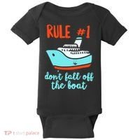 Summer Cruising Trip Funny Don't Fall Off The Boat Baby Bodysuit thumb 0