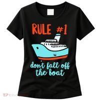 Summer Cruising Trip Funny Don't Fall Off The Boat Women's T-Shirt thumb 0