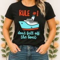 Summer Cruising Trip Funny Don't Fall Off The Boat Women's T-Shirt thumb 2