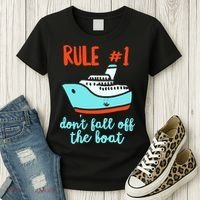 Summer Cruising Trip Funny Don't Fall Off The Boat Women's T-Shirt thumb 3