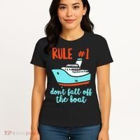 Summer Cruising Trip Funny Don't Fall Off The Boat Women's T-Shirt thumb 4