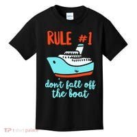 Summer Cruising Trip Funny Don't Fall Off The Boat Kids T-Shirt thumb 0
