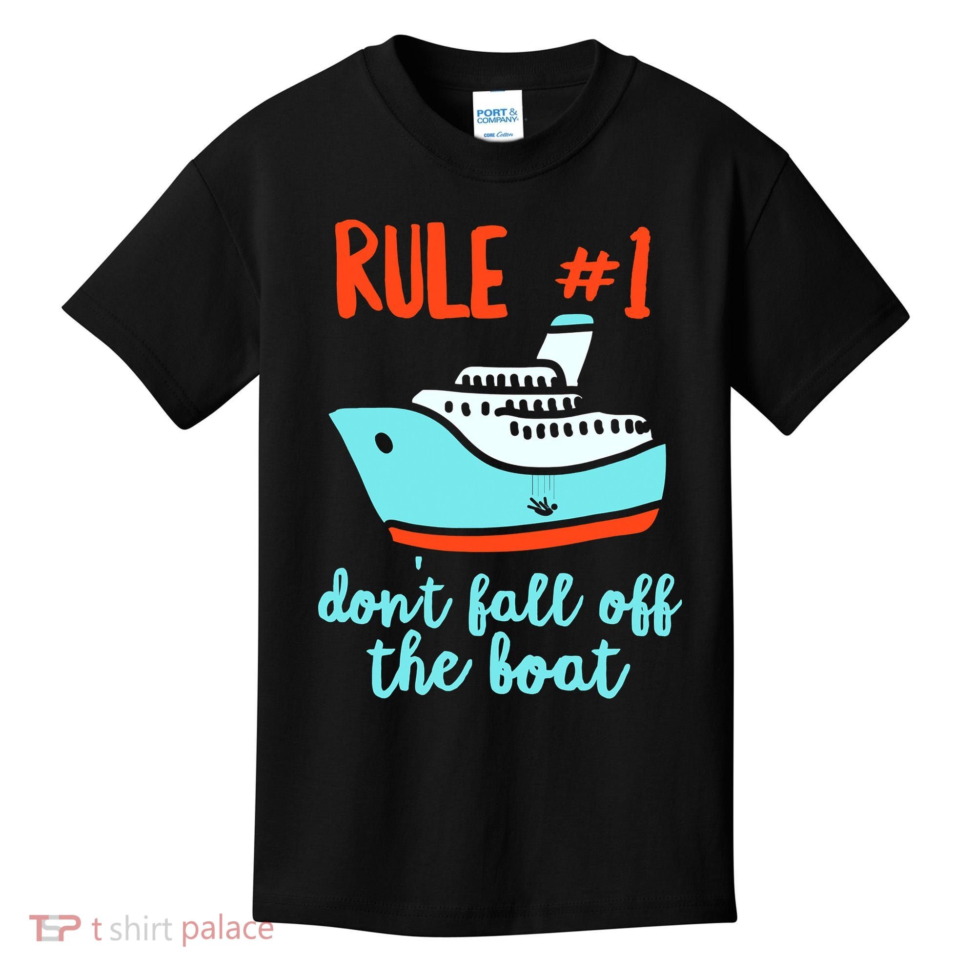 Summer Cruising Trip Funny Don't Fall Off The Boat Kids T-Shirt
