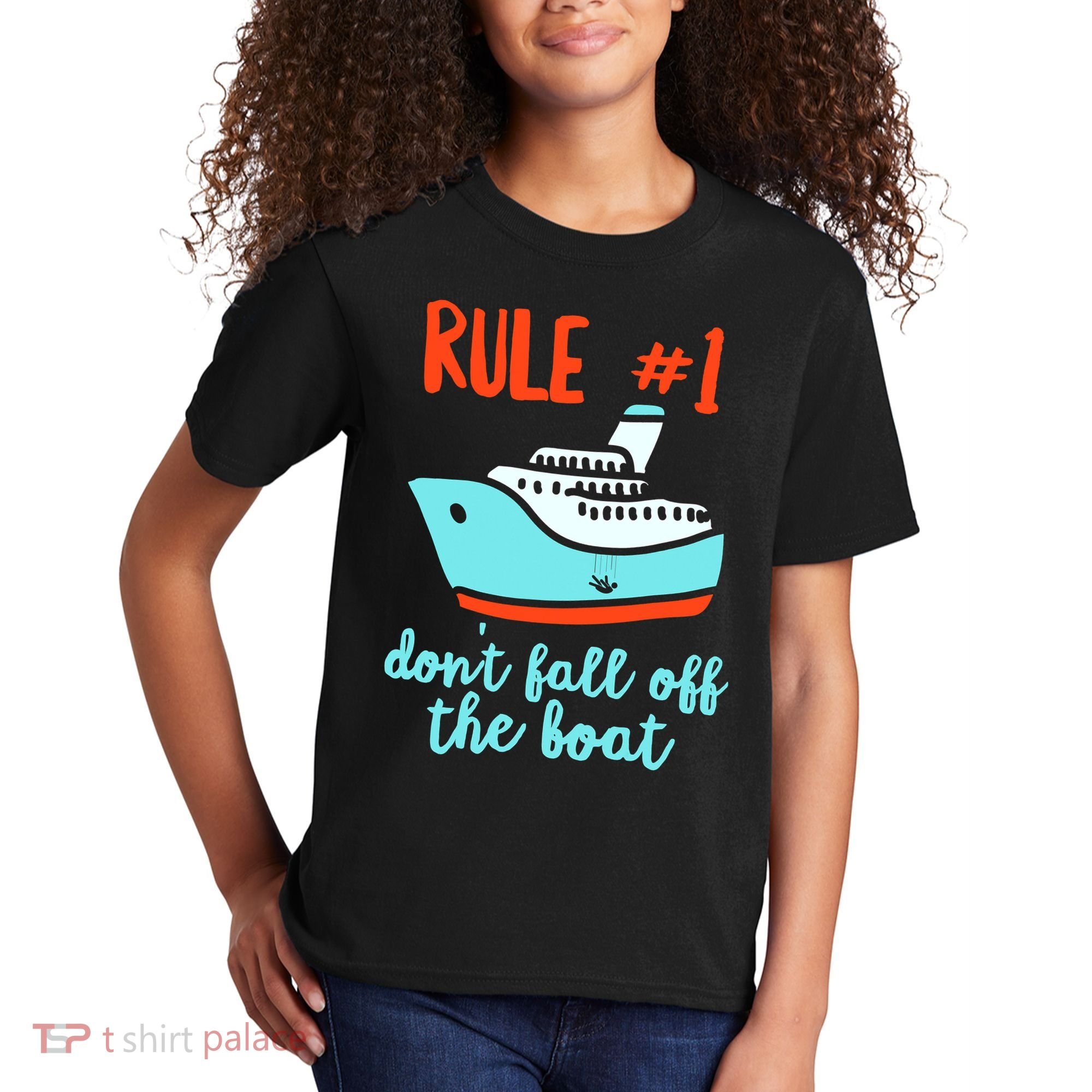 Summer Cruising Trip Funny Don't Fall Off The Boat Kids T-Shirt
