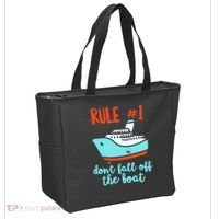 Summer Cruising Trip Funny Don't Fall Off The Boat Tote Bag thumb 2