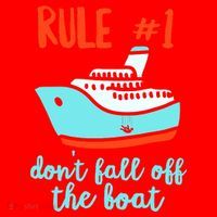 Summer Cruising Trip Funny Don't Fall Off The Boat Santa Hat thumb 1