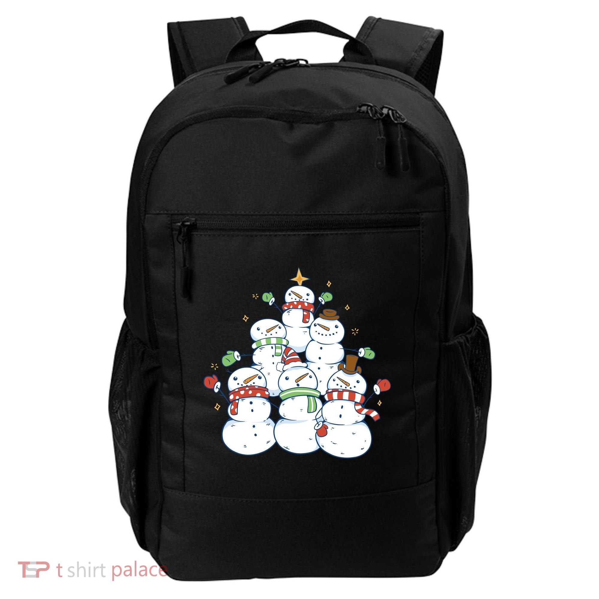 Snowman Christmas Tree Cute Holiday Backpack