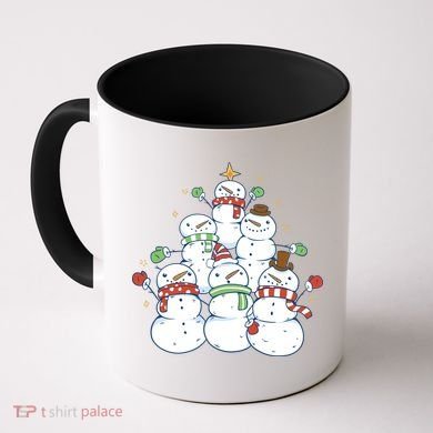 Snowman Christmas Tree Cute Holiday Coffee Mug