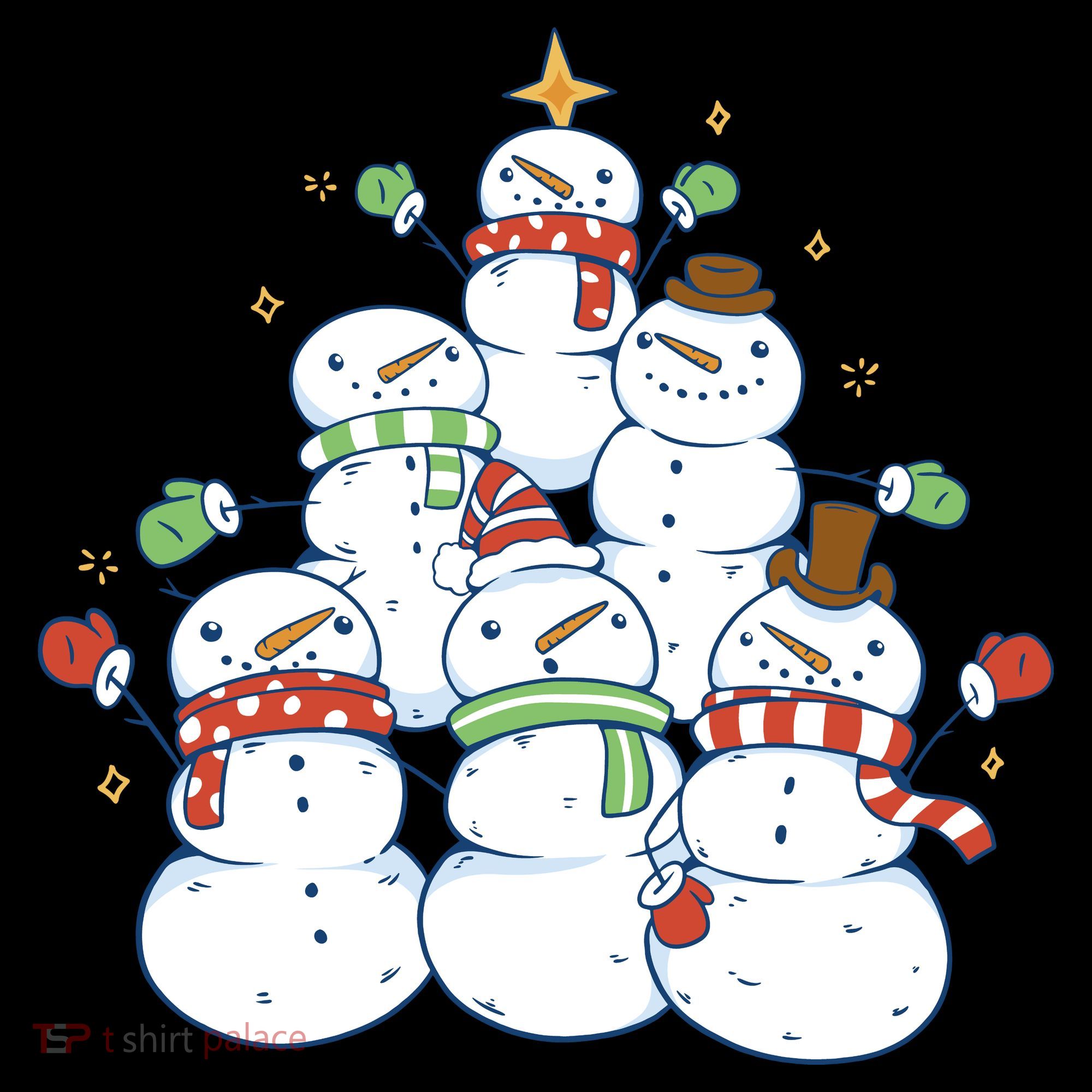 Snowman Christmas Tree Cute Holiday Coffee Mug