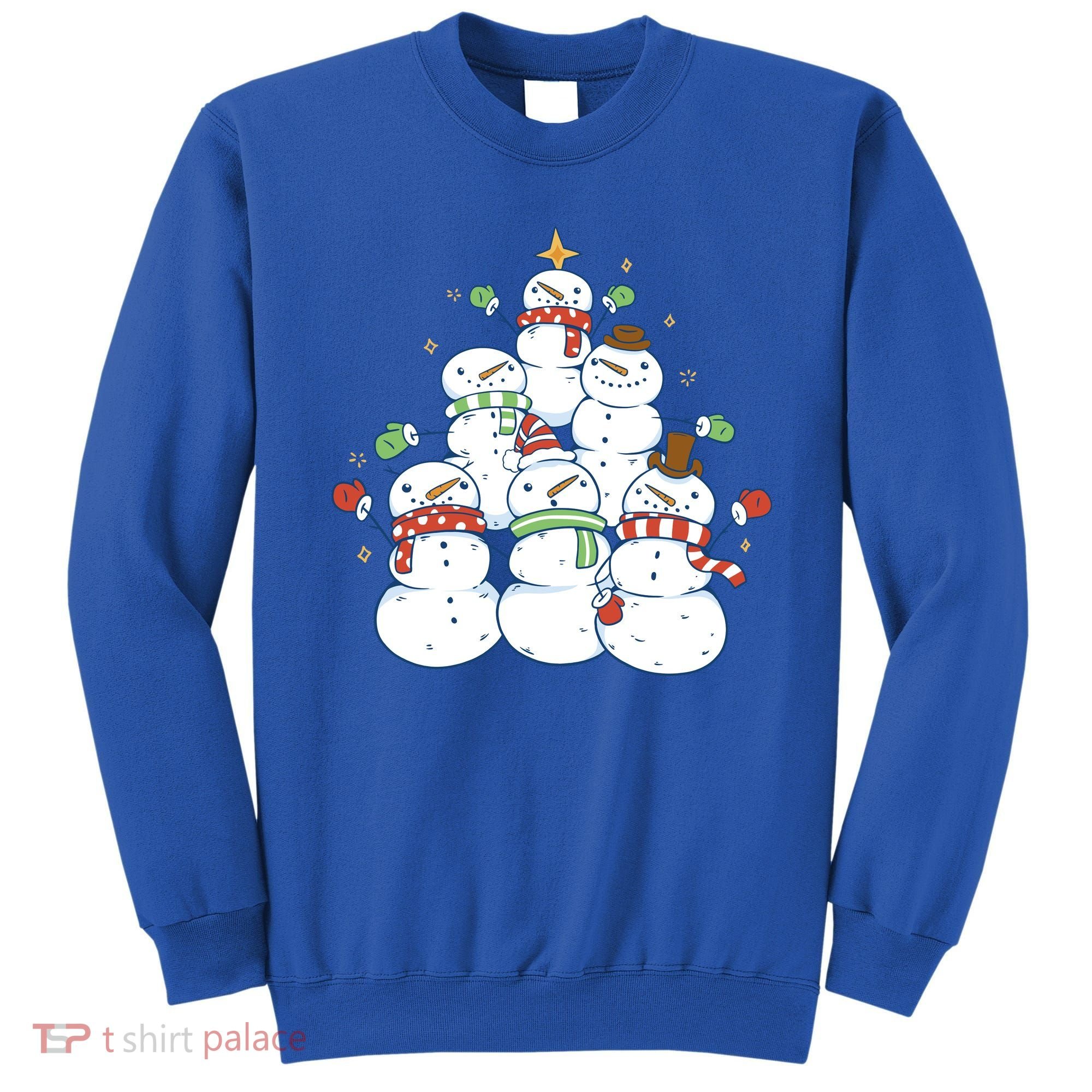 Snowman Christmas Tree Cute Holiday Sweatshirt