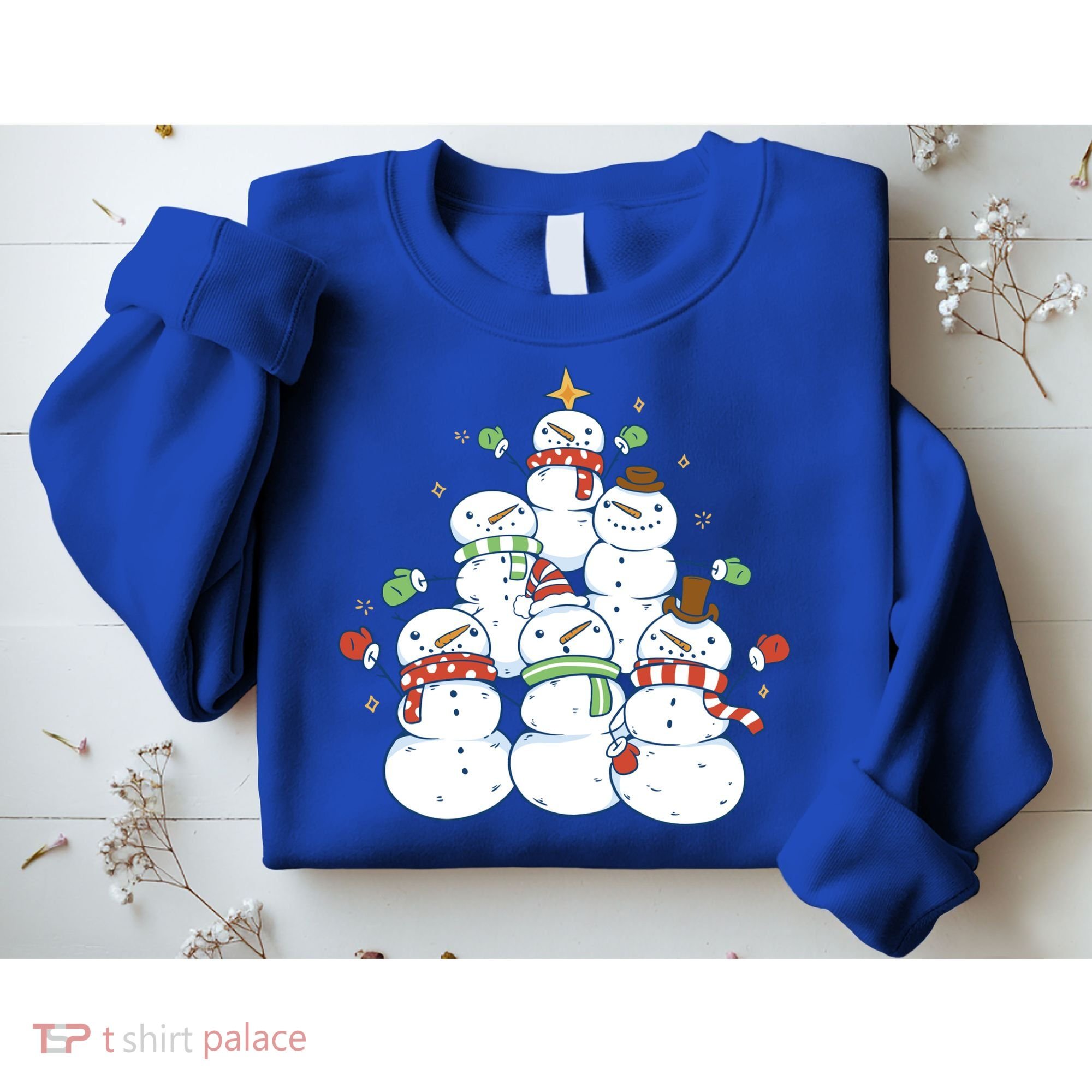 Snowman Christmas Tree Cute Holiday Sweatshirt