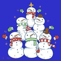 Snowman Christmas Tree Cute Holiday Sweatshirt thumb 3