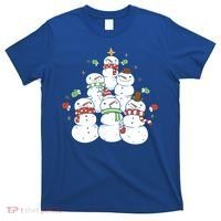 Snowman Christmas Tree Cute Holiday T-Shirt thumb 0