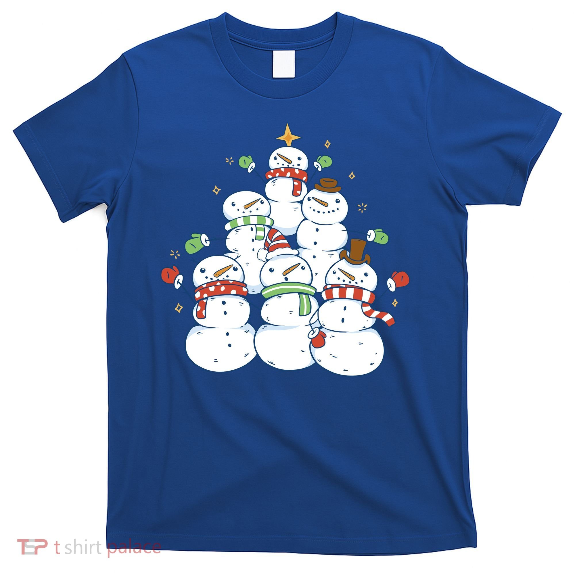 Snowman Christmas Tree Cute Holiday T-Shirt
