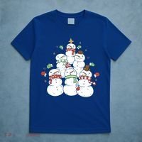 Snowman Christmas Tree Cute Holiday T-Shirt thumb 5