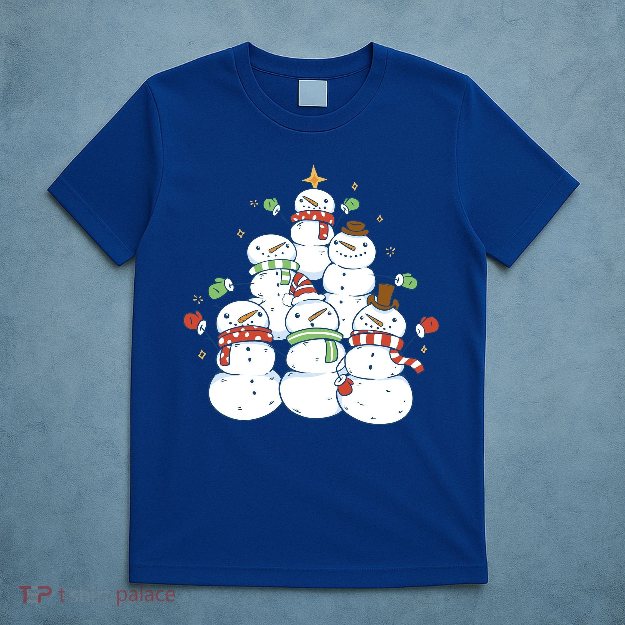Snowman Christmas Tree Cute Holiday T-Shirt