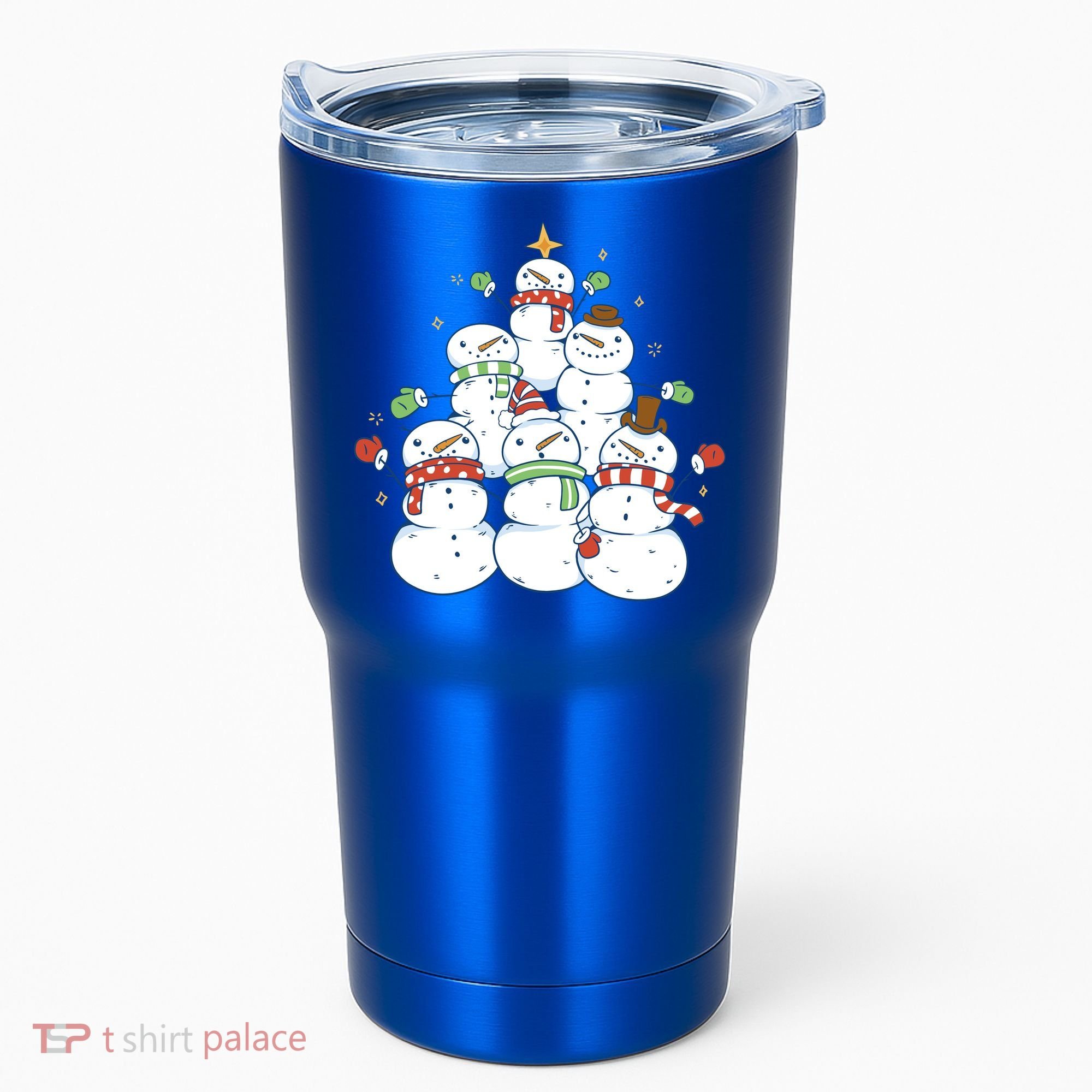 Snowman Christmas Tree Cute Holiday Tumbler