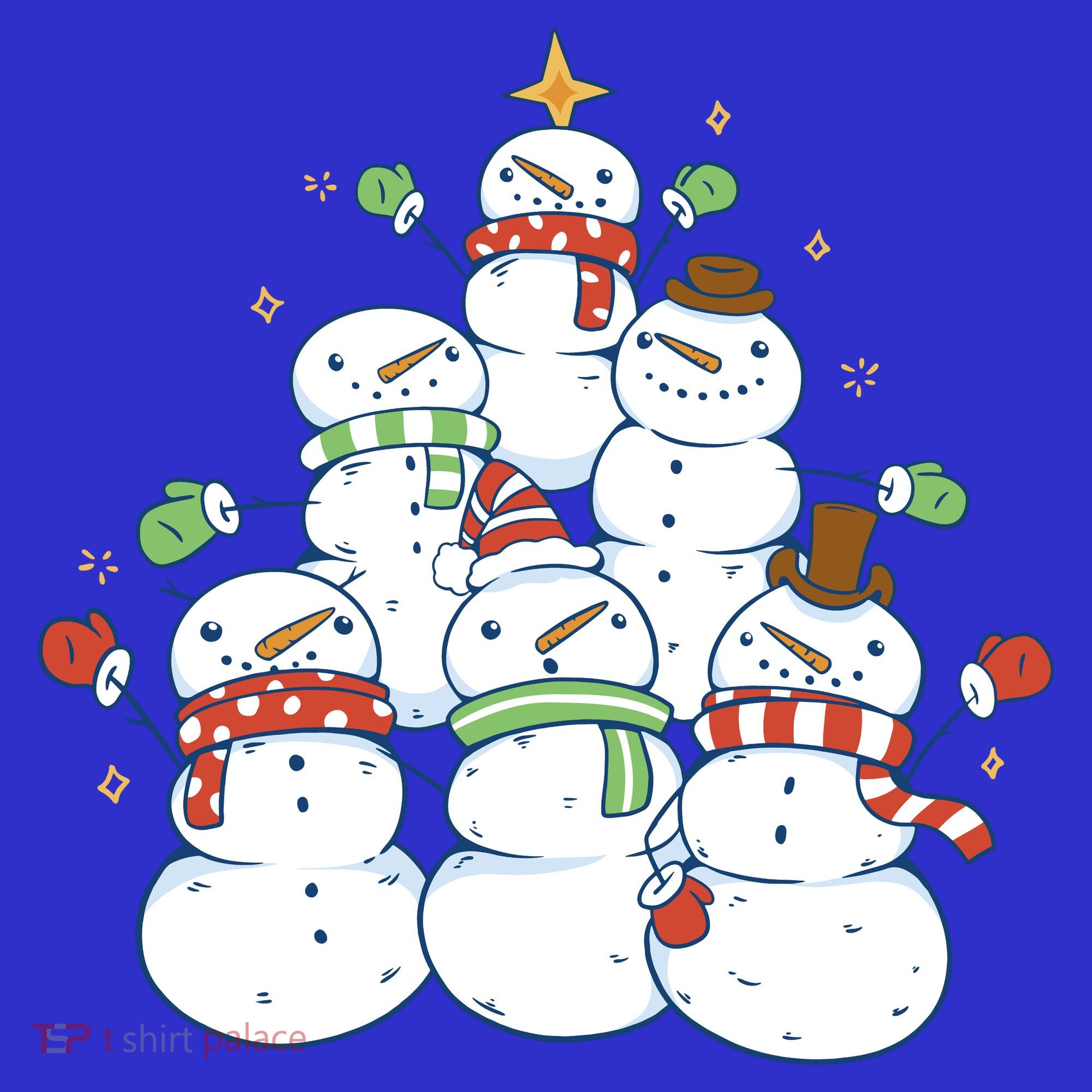 Snowman Christmas Tree Cute Holiday Women's Tank Top