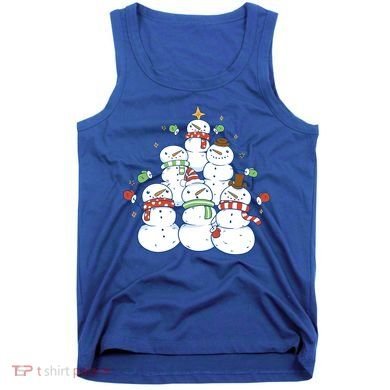Snowman Christmas Tree Cute Holiday Tank Top