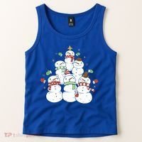 Snowman Christmas Tree Cute Holiday Tank Top thumb 2
