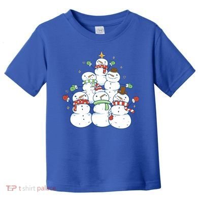 Snowman Christmas Tree Cute Holiday Toddler T-Shirt