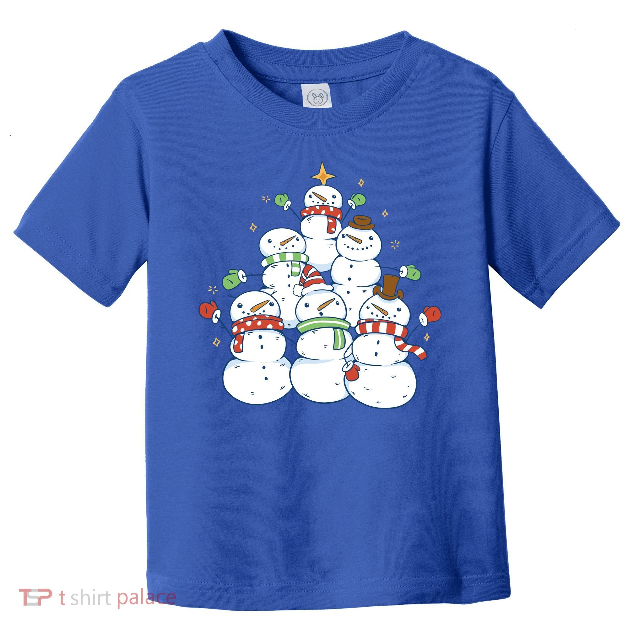 Snowman Christmas Tree Cute Holiday Toddler T-Shirt