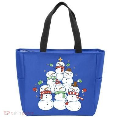 Snowman Christmas Tree Cute Holiday Tote Bag