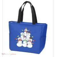 Snowman Christmas Tree Cute Holiday Tote Bag thumb 3