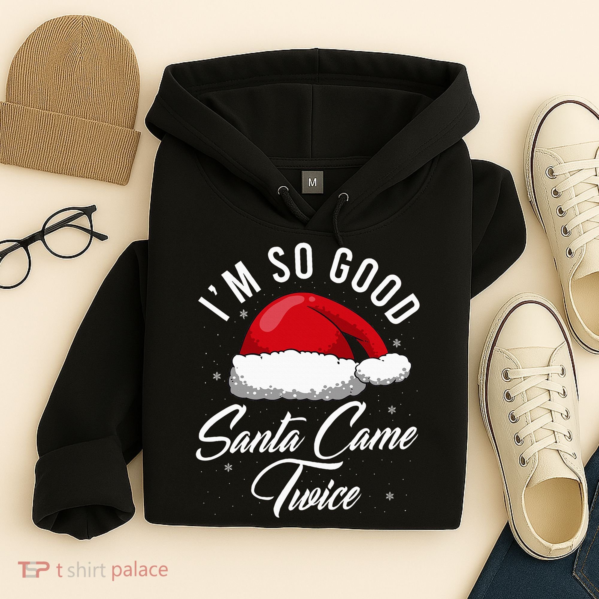 Santa Came Twice Funny Christmas Joke Hoodie