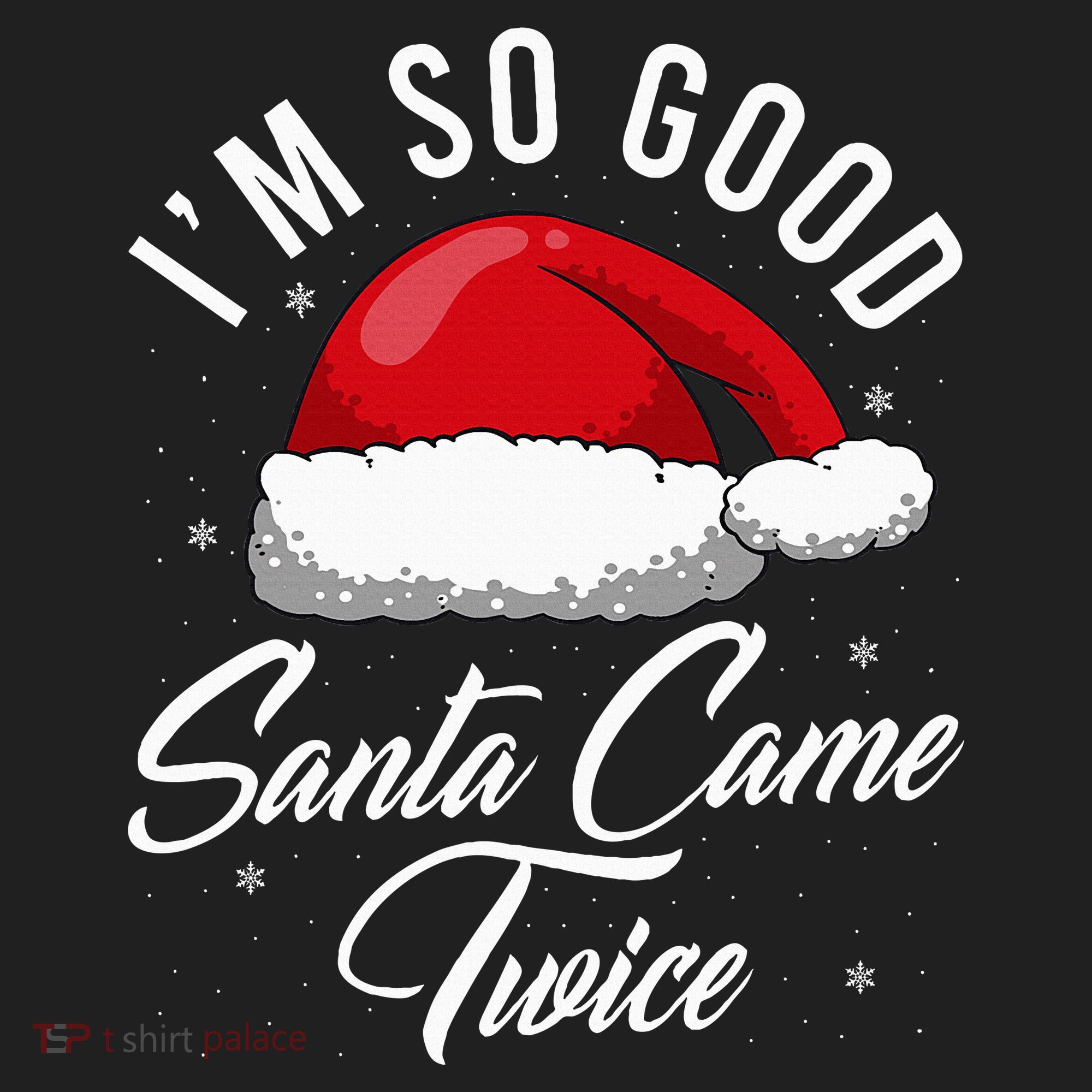 Santa Came Twice Funny Christmas Joke Golf Towel