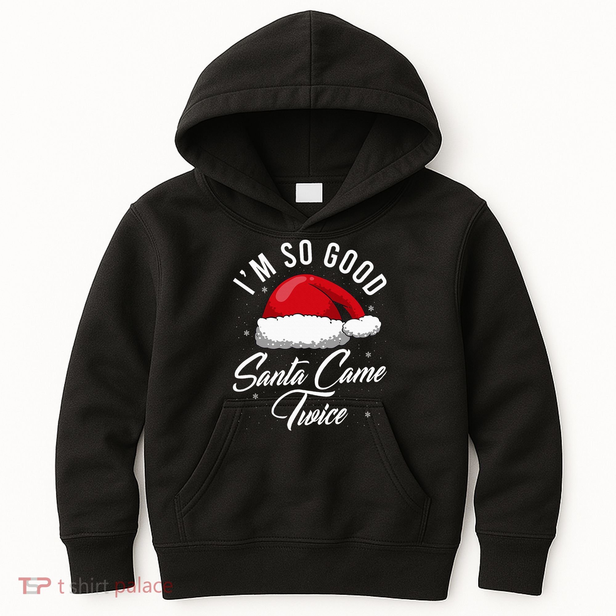Santa Came Twice Funny Christmas Joke Kids Hoodie