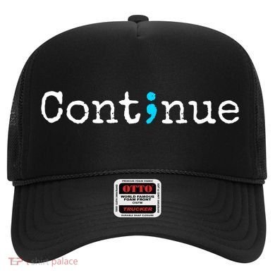 Semicolon Continue Tal Health Awareness Meaningful Gift Hat