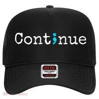 Semicolon Continue Tal Health Awareness Meaningful Gift Hat thumb 0